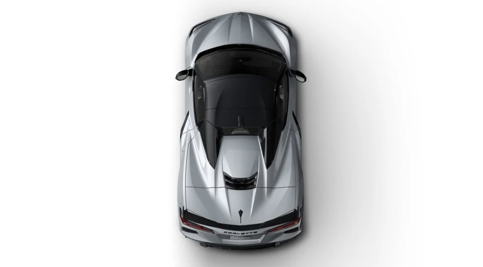 2026 Chevrolet Corvette Silver Aerial View
